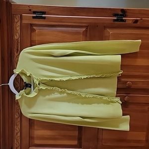 New York and Company lime green/chartreuse cardigan